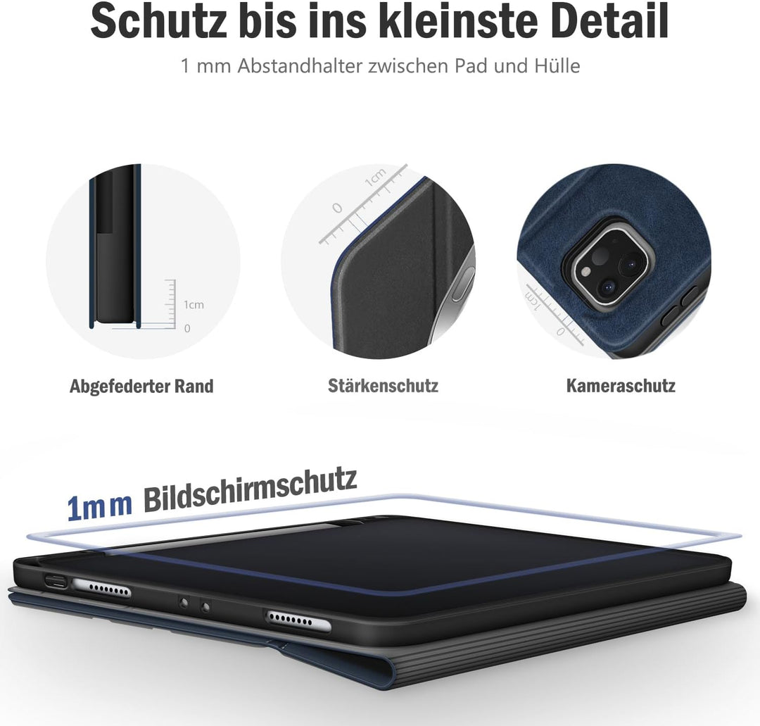 Antbox Hülle für iPad Pro 11 2022 (4. Generation)/2021(3. Gen)/2020(2. Gen)/2018 mit stifthalter App