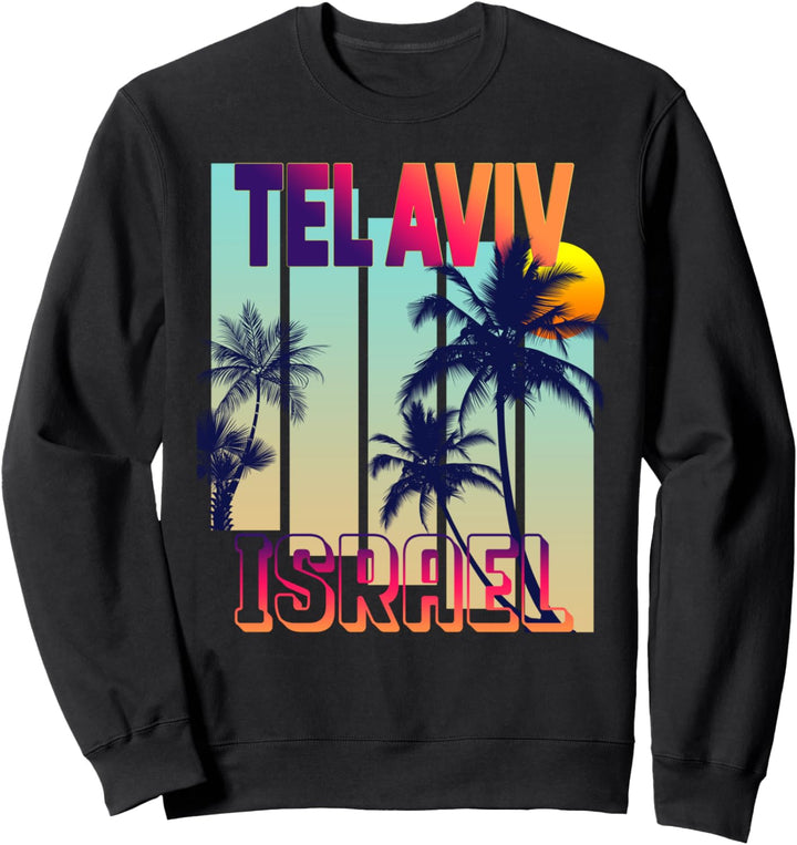 Tel Aviv Retro Palme im Vintage-Stil Sweatshirt