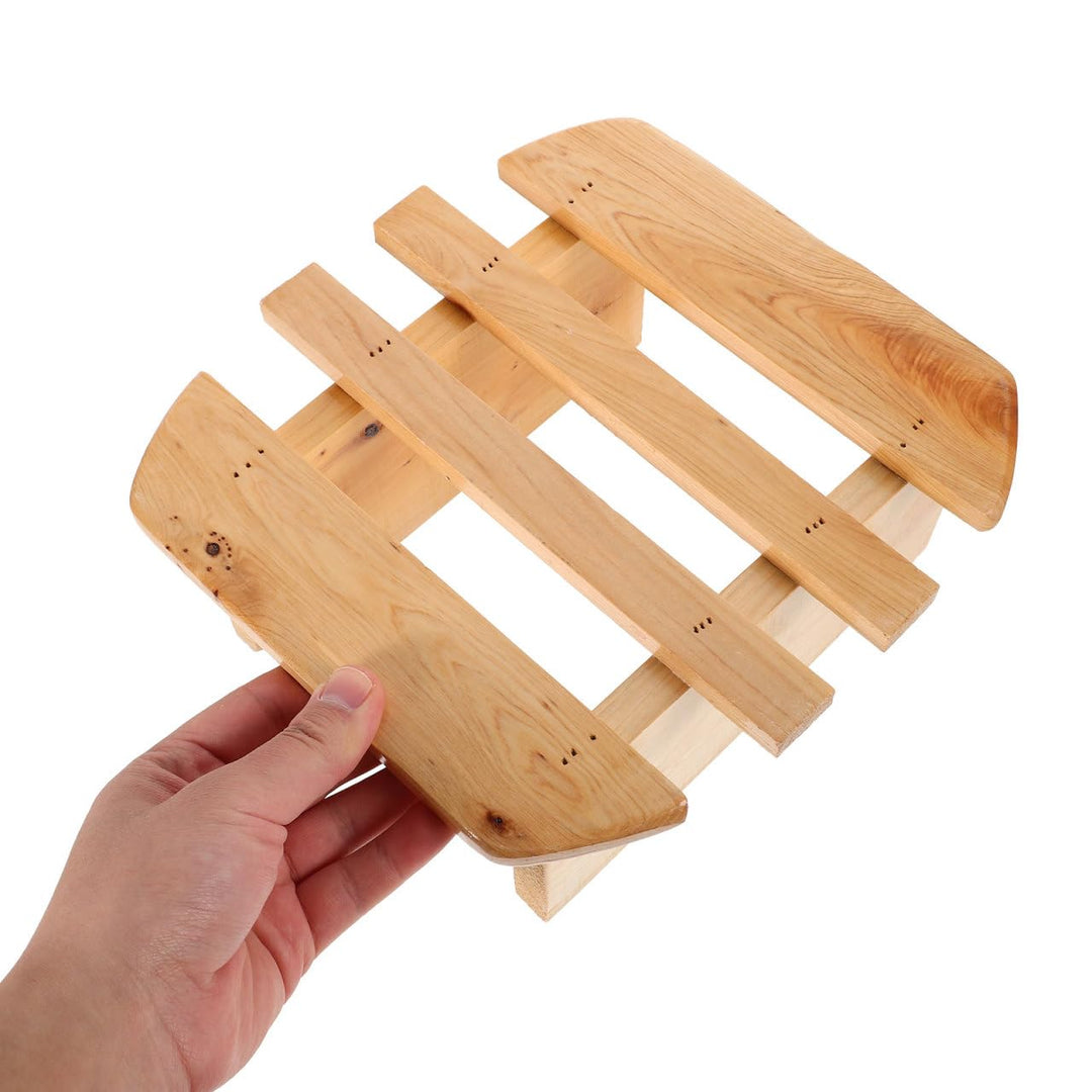 Healvian FussBad Sauna FussHocker - Runder Holz Hocker FüR Badezimmer Entspannung Und Komfort Ideal
