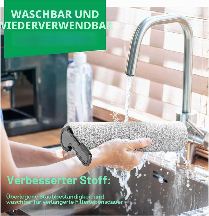 2 Stück Ersatz Bürstenwalze + 1 Reinigungsbürste für Tineco Floor One Stretch S6 / Switch S6 S7 Stre