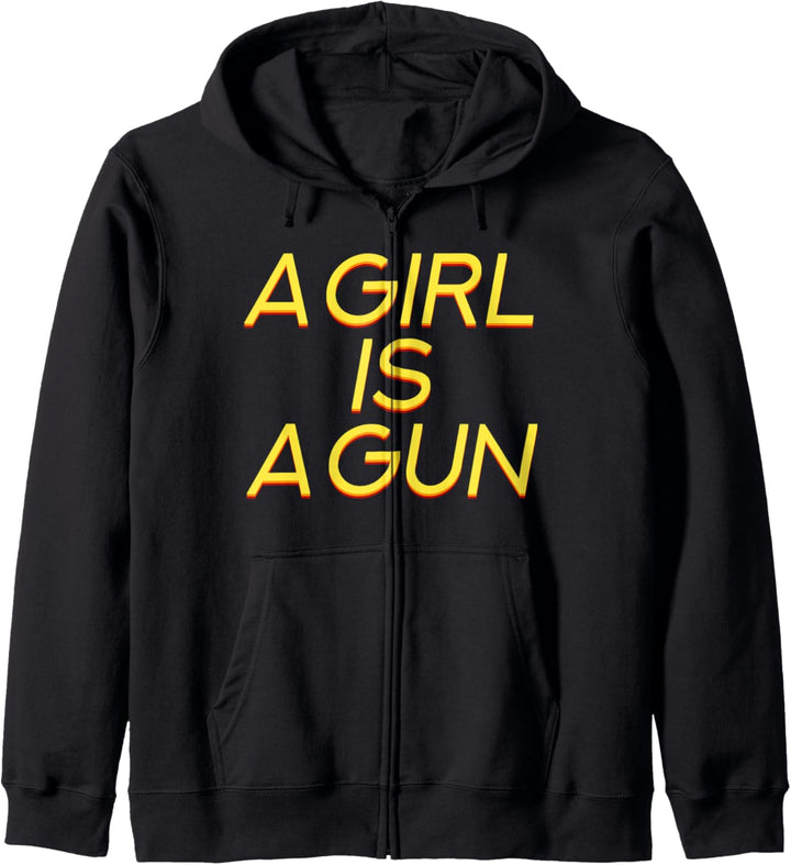 A Girl Is A Gun - Lustiger Spruch Cooles Frauenpower Zitat Kapuzenjacke