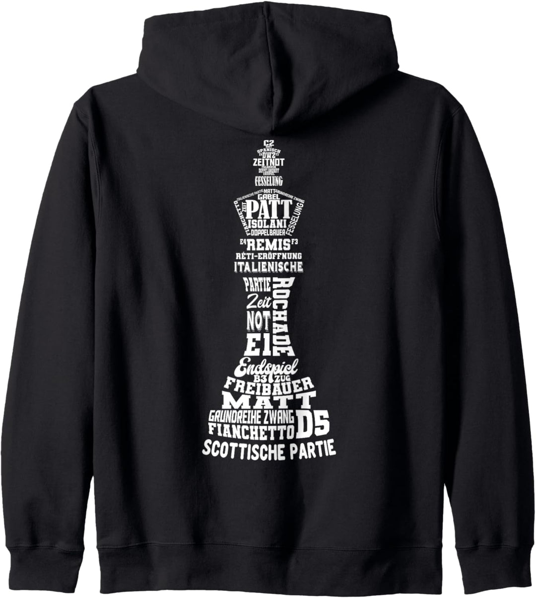 Schach König Schachspieler Herren Kinder Jungen Kapuzenjacke