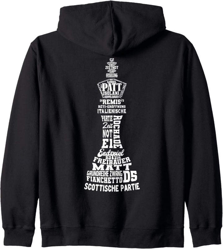 Schach König Schachspieler Herren Kinder Jungen Kapuzenjacke