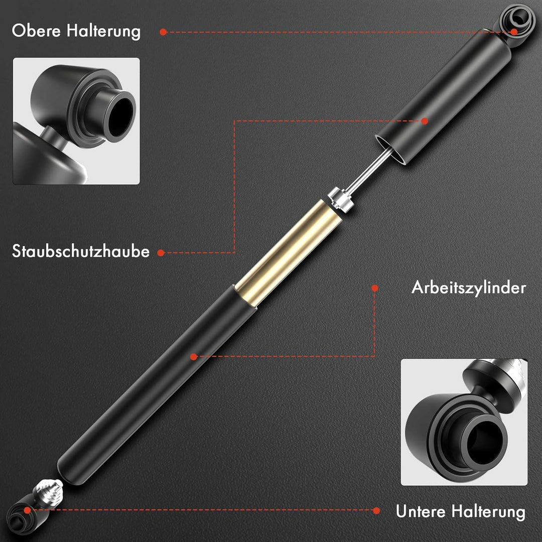 Frankberg 2x Stossdämpfer Gasdruck Hinterachse Kompatibel mit A3 8L1 1996-1999 B.o.r.a 1J2 1J6 1998-