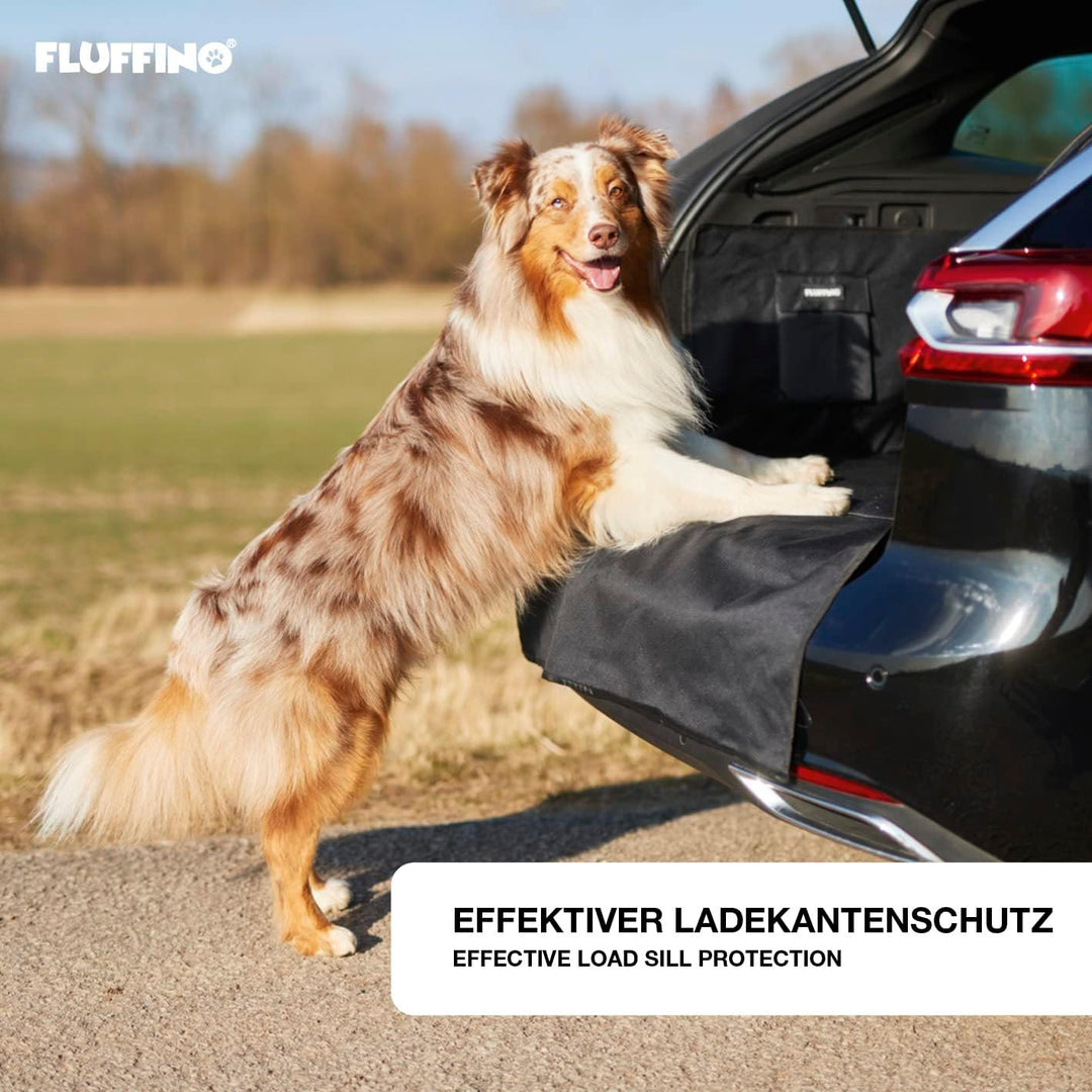 Kofferraumschutz Hund (inkl. Seiten- &amp; Ladekantenschutz) - Wasserfeste, Kratzfeste &amp; abwischbare Kof