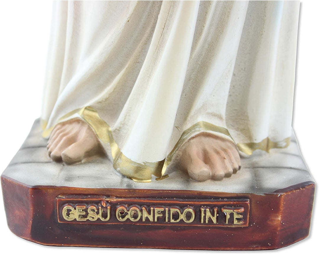 Proposte Religiose Misericordiöse Jesus-Statue, Höhe 30 cm, handbemalt.