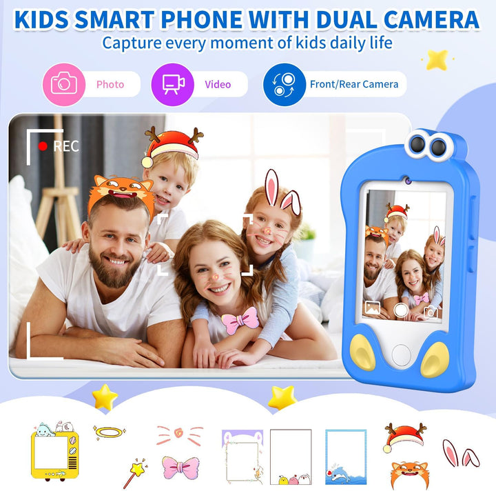 Kinderhandy Spielzeug mit Dual Kamera Kinderkamera 2.8 Inch Touchscreen Lerntelefon Lernspielzeug mi