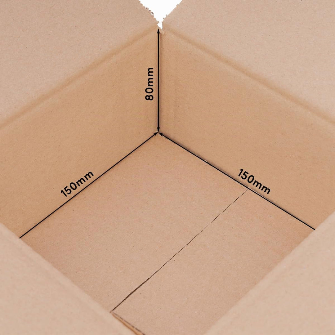 verpacking 100 Faltkartons Versandkartons DHL Kartons 150 x 150 x 80 mm, KK-05, 1-wellig 150 x 150 x