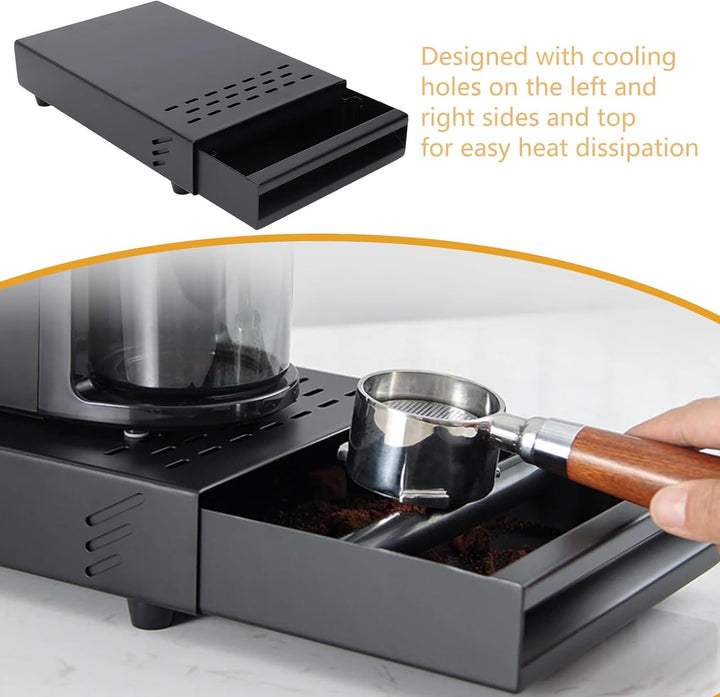 Kaffee-Klopfbox-Schublade, Kaffeesatz-Klopfbehälter mit Abnehmbarer Klopfstange Espresso-Klopfbox-Sc