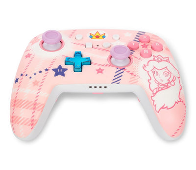 Verbesserter Kabelloser PowerA-Controller für Nintendo Switch - Prinzessin-Peach-Plaid, Nintendo Swi