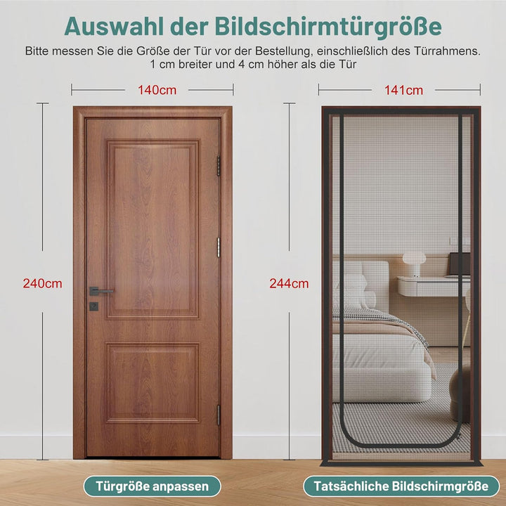 Katzen-Fliegengittertür mit Reissverschluss, Masse: 141cm x 244cm | Neue Katzen vorstellen, Katzen i