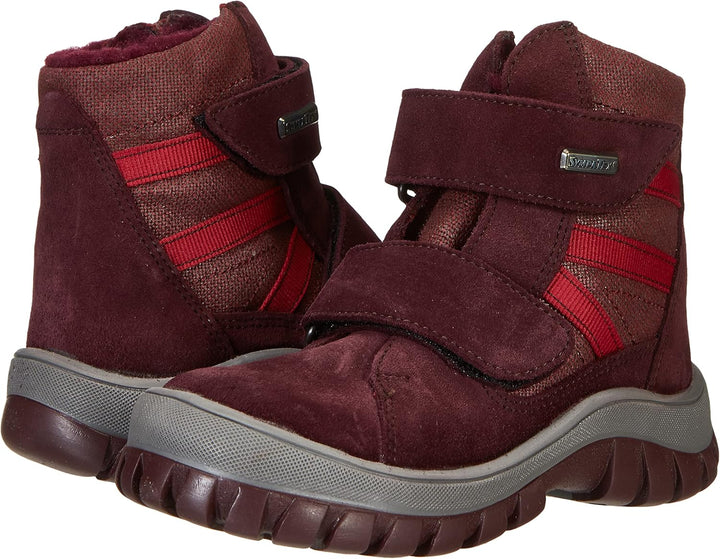 DMLNG Mädchen HalilSchneestiefel 23 EU Schmal Rot, 23 EU Schmal Rot