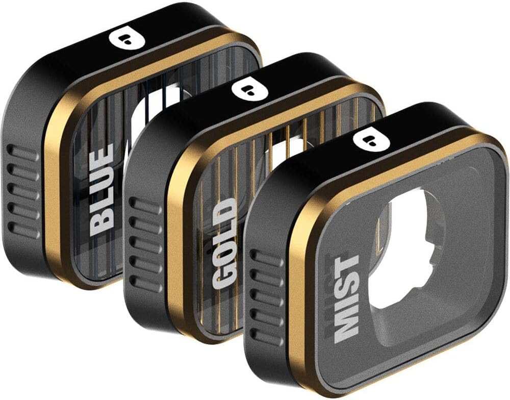 PolarPro - DJI Mini 3 Pro - Mist + GoldM + BlueM (3er-Pack) - Ultraleichtes Aluminium - Präzise kons