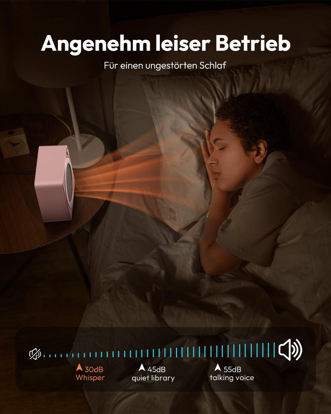 Gaiatop Mini Heizlüfter Energiesparend 500W, Heizlüfter Klein mit 2s PTC-Keramikheizung, mit Überhit