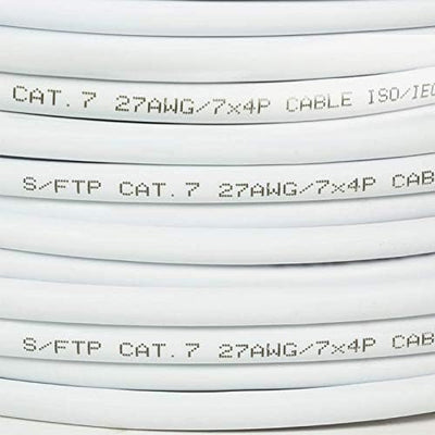 LogiLink Professional CPV0042 Bulk Patchkabel S/FTP Cat.7 Kupfer (Cu) PrimeLine, LSZH weiss, 305m, 3