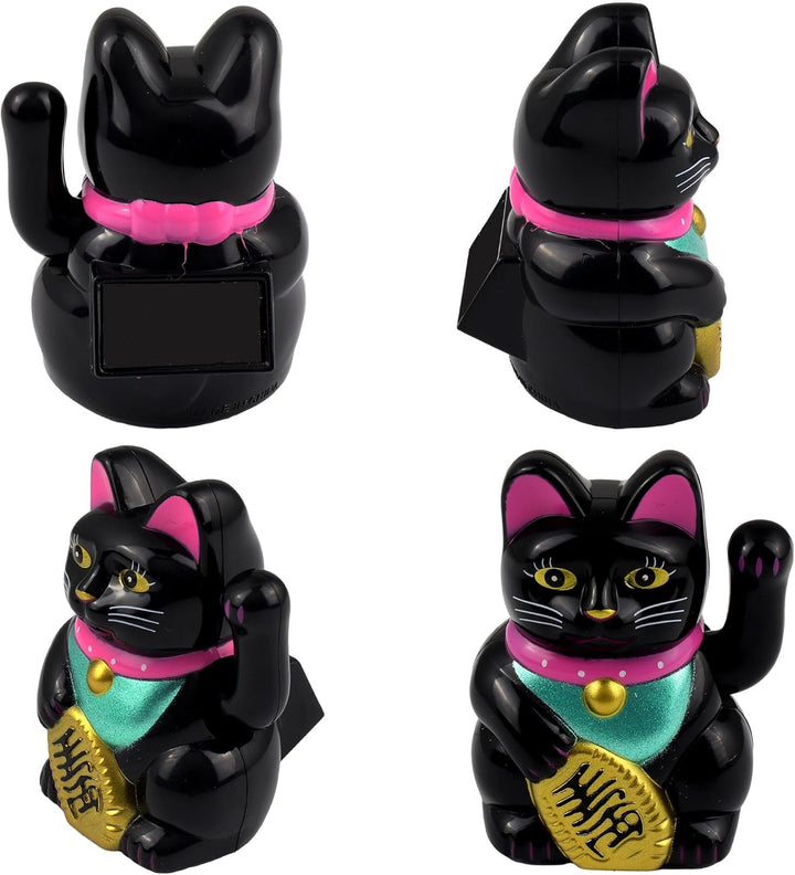 Freak Scene Glückskatze Mini Maneki-Neko klassisch Set Solar 5cm Winkekatze Lucky cat, Set