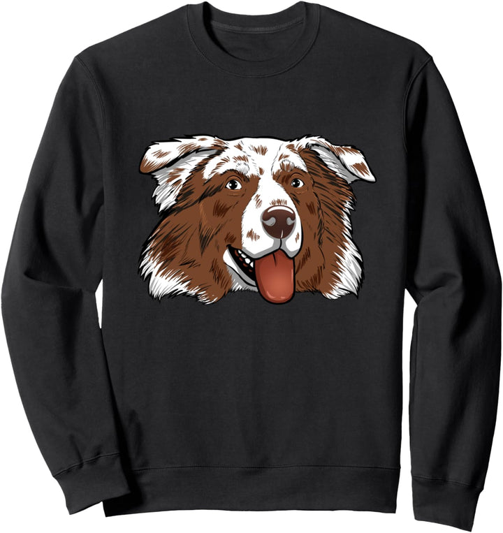 Australischer Schäferhund, Merle, Rot Sweatshirt
