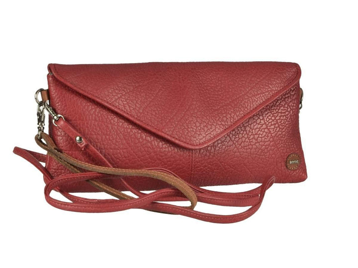 Berba Damentasche Leder Clutch rot Schultertasche