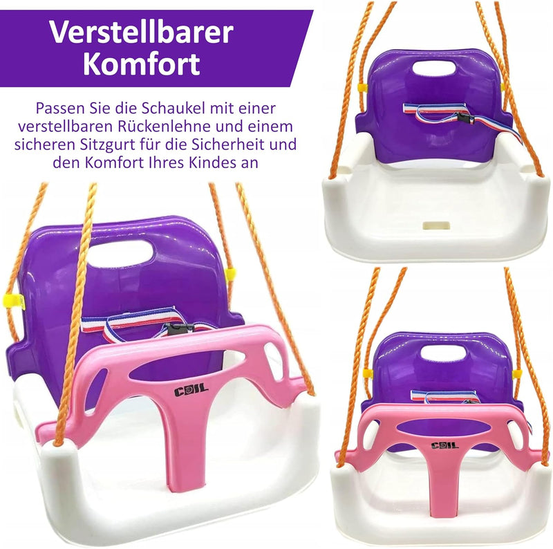 COIL Kinderschaukel Babyschaukel Outdoor 3-in-1 Schaukel Baby Verstellbarer Kinderschaukel Indoor mi