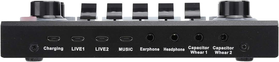 V9 Bluetooth Soundkarte, Stereo Audio Mixer, Externe Sound Mixer, Universal Broadcast Voice Changer,