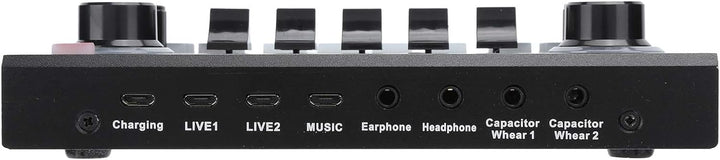 V9 Bluetooth Soundkarte, Stereo Audio Mixer, Externe Sound Mixer, Universal Broadcast Voice Changer,