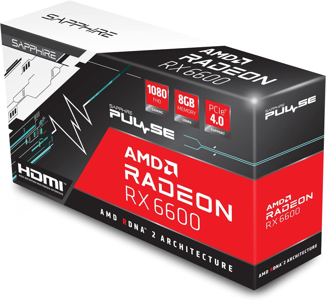 Sapphire Pulse AMD Radeon RX 6600 Gaming 8 GB GDDR6 HDMI / Triple DP Single