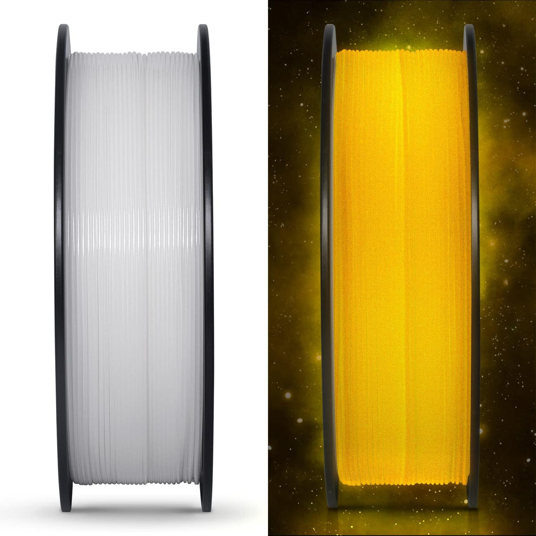 PLA Filament 1.75mm, Glows Orange-Gelb in the Dark, GEEETECH 3D Drucker Filament 1kg Spool, Glows Or
