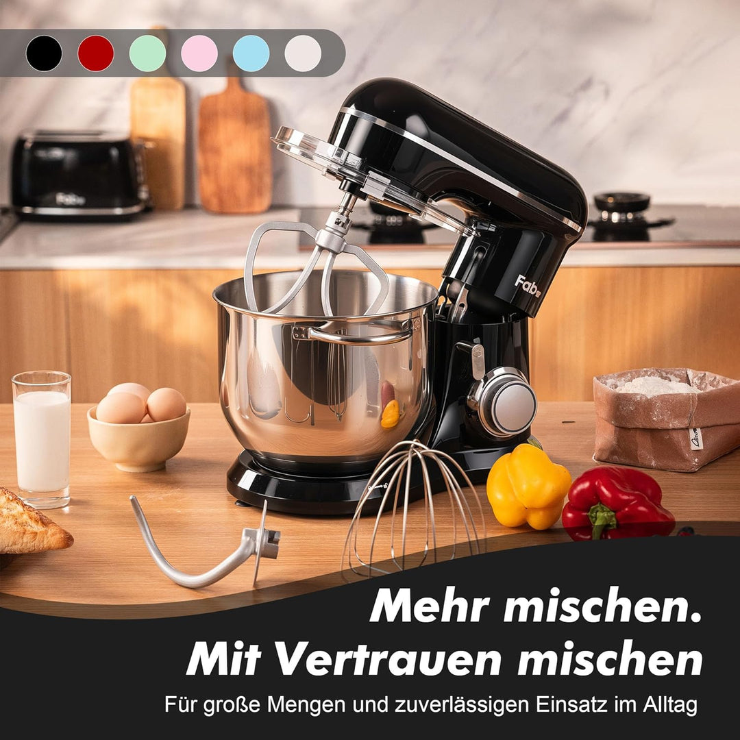 Fab-Serie 8L Küchenmaschine von Kitchen in the box, leistungsstarke Rührmaschine bis zu 2000W, ideal