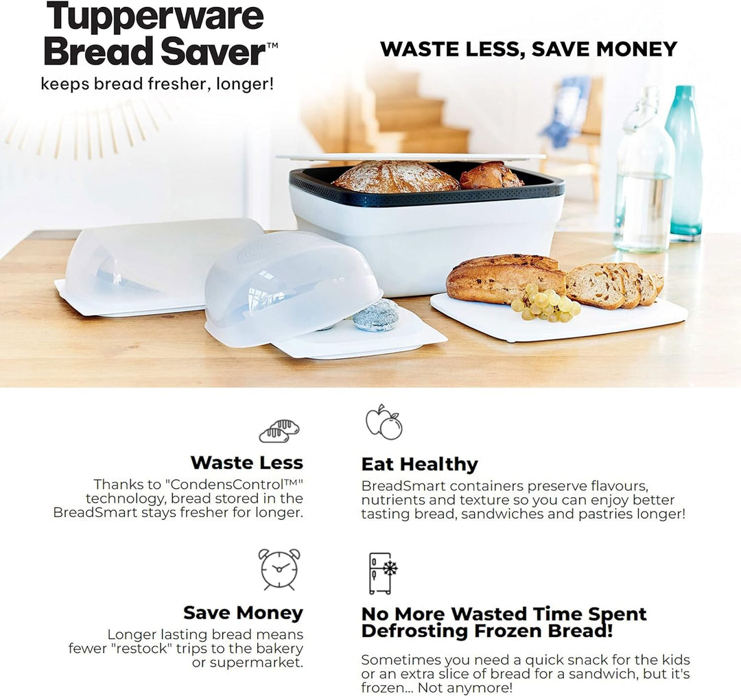 TUPPERWARE BrotMax 2 weiss schwarz Brotkasten Brotwächter Brot Max Kasten Brot&Co