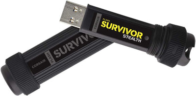 Corsair Flash Survivor Stealth v2 64GB USB-Speicherstick (USB 3.0, robust, wasserabweisend) schwarz