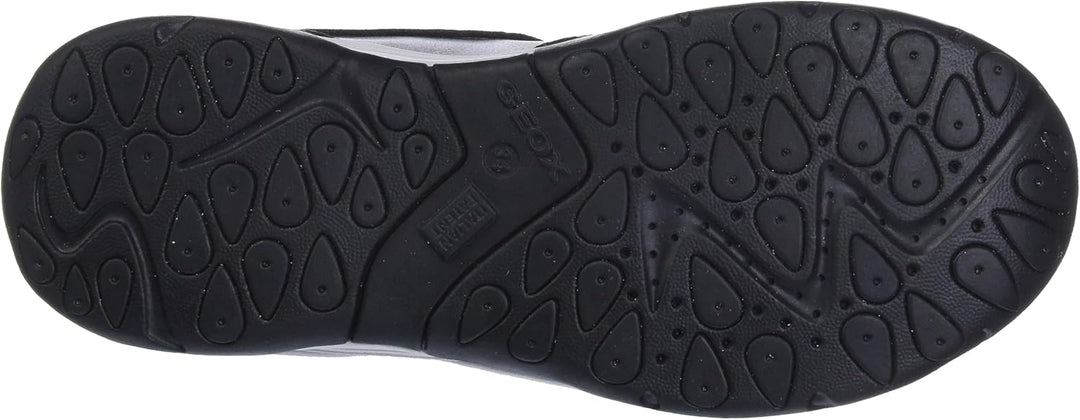 Geox Mädchen J Calco Girl ASneakers 32 EU Black Dk Silver, 32 EU Black Dk Silver