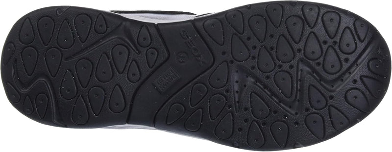 Geox Mädchen J Calco Girl A Sneakers 31 EU Black Dk Silver, 31 EU Black Dk Silver
