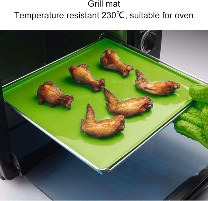 4 Stück Silikon-Trockenmatten mit Rand, Silikonblätter, Antihaft-Silikon-Tabletteinlage für Obst, Le