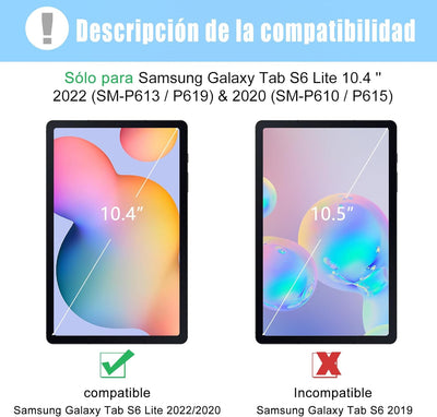 Yeegnar Tastaturhülle für Samsung Galaxy Tab S6 Lite, spanische Tastatur Ñ für Tablet S6 Lite 10,4 Z