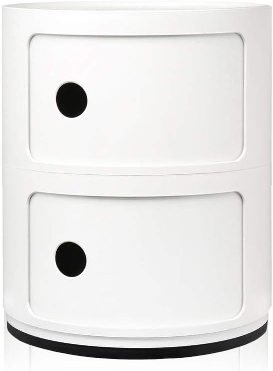 Kartell Componibile Endtische, Plastik, weiss, 32 x 58.5 x 32 cm &amp; 4966/03 Componibile Endtische, Pl