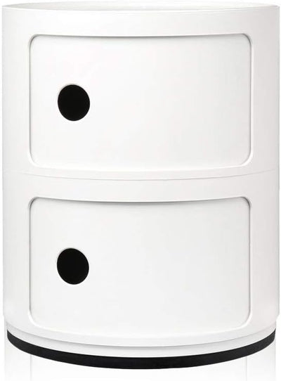 Kartell Componibile Endtische, Plastik, weiss, 32 x 58.5 x 32 cm & 4966/03 Componibile Endtische, Pl