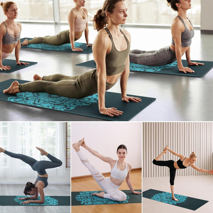 Avoalre Yogamatte 183X61CM, Faltbare Gymnastikmatte mit Tasche, 5MM Trainingsmatte 2KG Tragbare Yoga