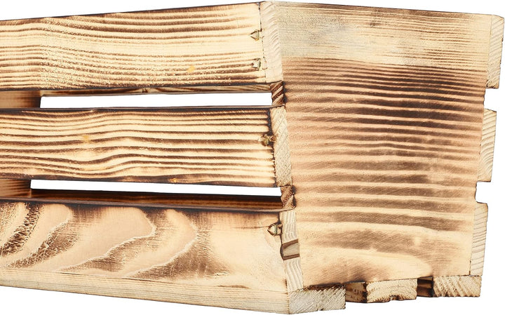 KOTARBAU® Blumenkasten Kräuterkasten aus Holz Langer Balkon-Blumenkasten 400x180x150 mm Angebrannt A