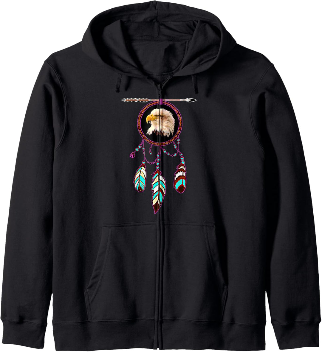 Indianer Traumfänger Eagle Spirit Tier Kapuzenjacke