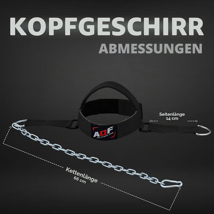 AQF Verstellbares Kopfgeschirr Tauchen Hals Builder Gürtel Gewichtheben Kette Neopren gepolstert Sch