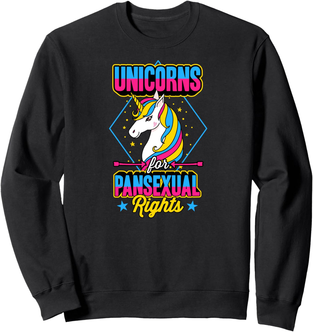 Unicorns For Pansexual Rights Magical Majestic LGBTQ Pride Sweatshirt
