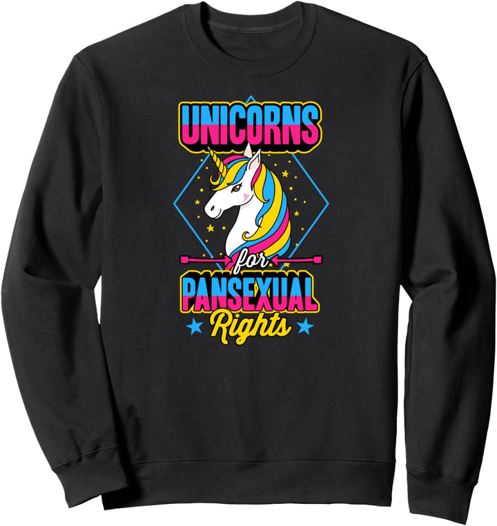 Unicorns For Pansexual Rights Magical Majestic LGBTQ Pride Sweatshirt