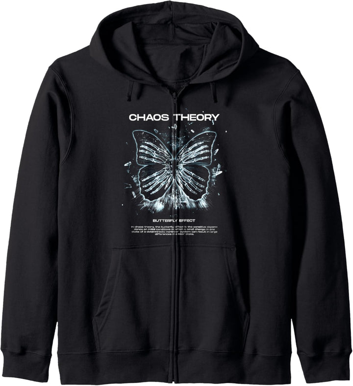 Chaos Theory Butterfly - Sad Aesthetic Edgy Streetwear Kapuzenjacke