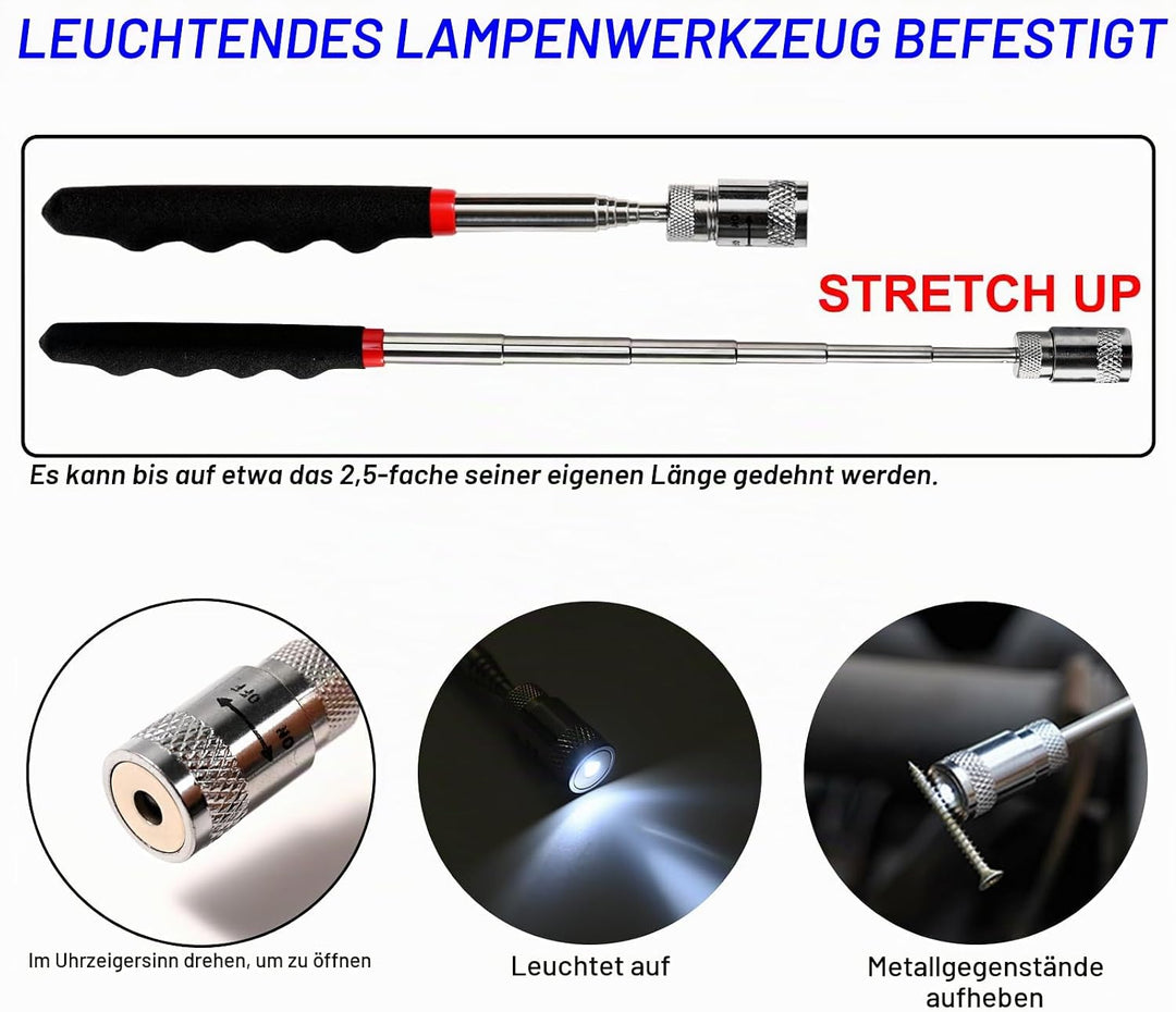 11x Haken und Pickel Set O-Ring Dichtung Demontage W/Schaber Teleskopwerkzeug Stahlschaft Schaber Sc