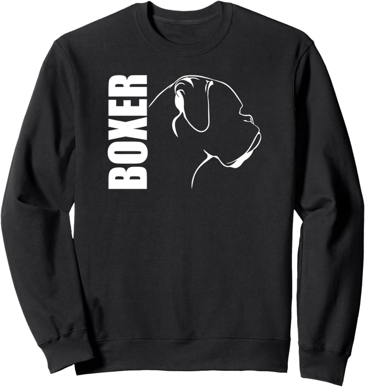 Deutscher Boxer Profil Hunderasse Hund Hunde Sweatshirt