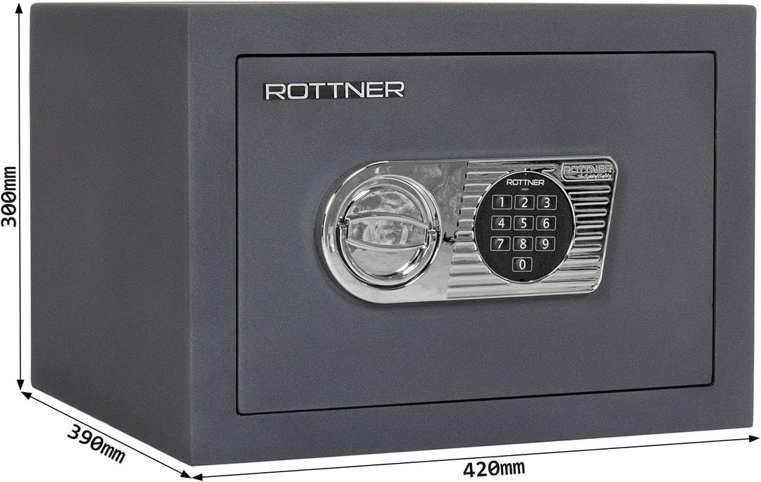 Rottner Toscana 40 EN1 Möbeltresor bohrgeschütztes Elektronikschloss leichter Feuerschutz HxBxT 300x