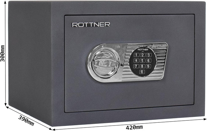 Rottner Toscana 40 EN1 Möbeltresor bohrgeschütztes Elektronikschloss leichter Feuerschutz HxBxT 300x