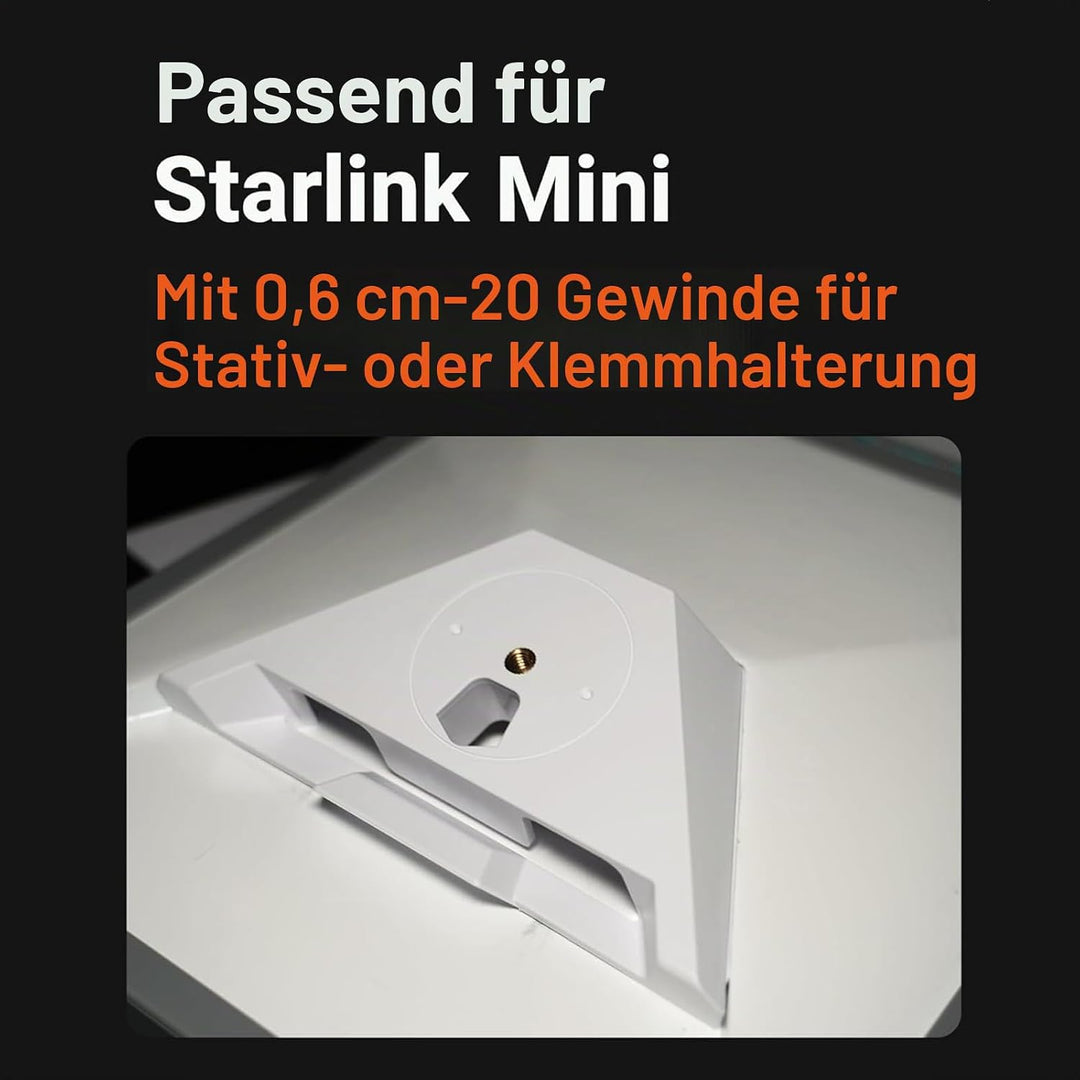 daboot Starlink Mini-Halterungsadapter mit 6,35 mm (1/4 Zoll) 20 Gewinde aus Kunststoff, kompatibel