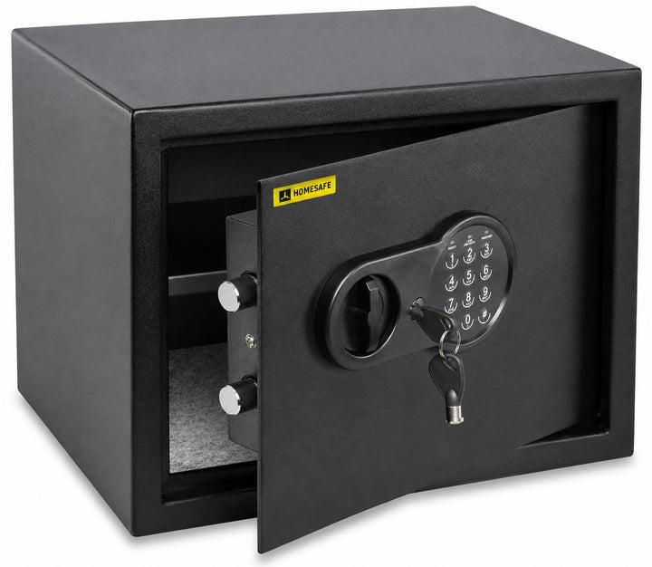HomeSafe HV30E Möbeltresor mit Elektronikschloss, 30x38x30cm (HxBxT), Digitaler Tresor für Zuhause,