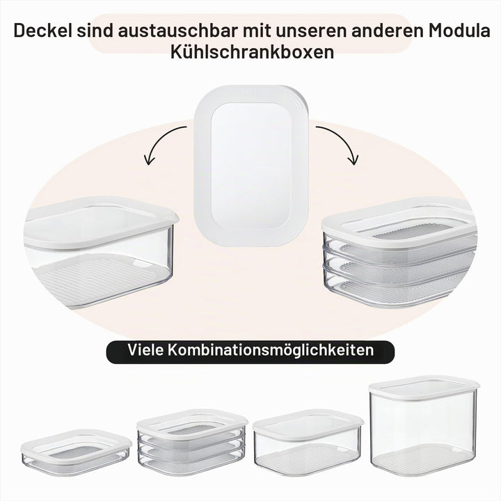 Mepal - Vorratsbehälter Wurstwaren Modula 3-lagig - Kühlschrank - Vorratsbox mit Deckel - Geeignet z